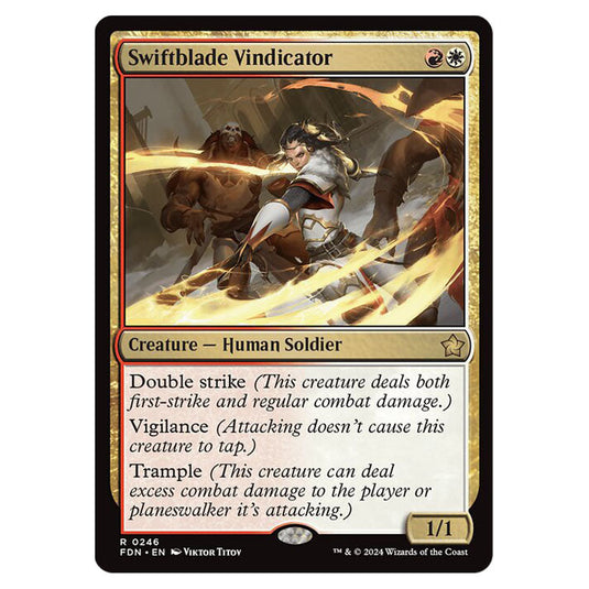 Swiftblade Vindicator 0246 card from the Magic The Gathering set Foundations