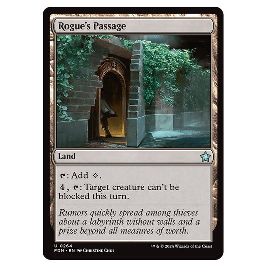 Rogue's Passage 0264 card from the Magic The Gathering set Foundations