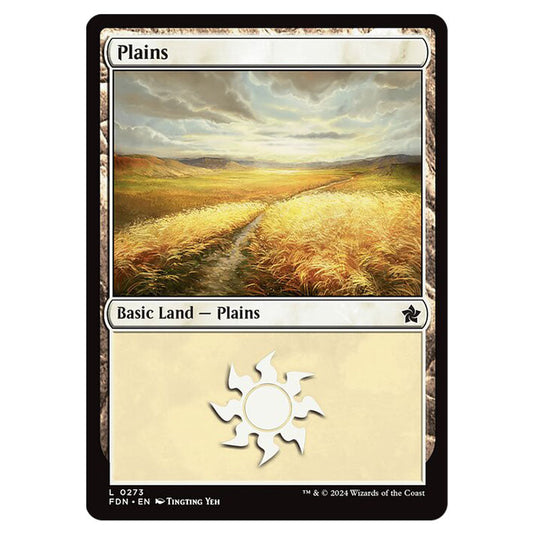 Plains 0273 card from the Magic The Gathering set Foundations