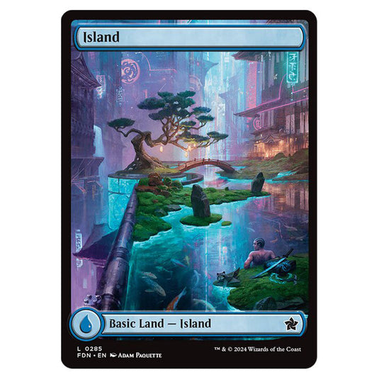 Island 0285 card from the Magic The Gathering set Foundations