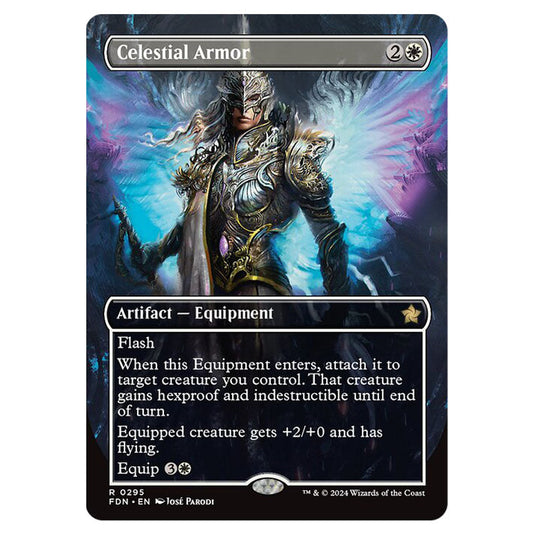 Celestial Armor 0295 card from the Magic The Gathering set Foundations