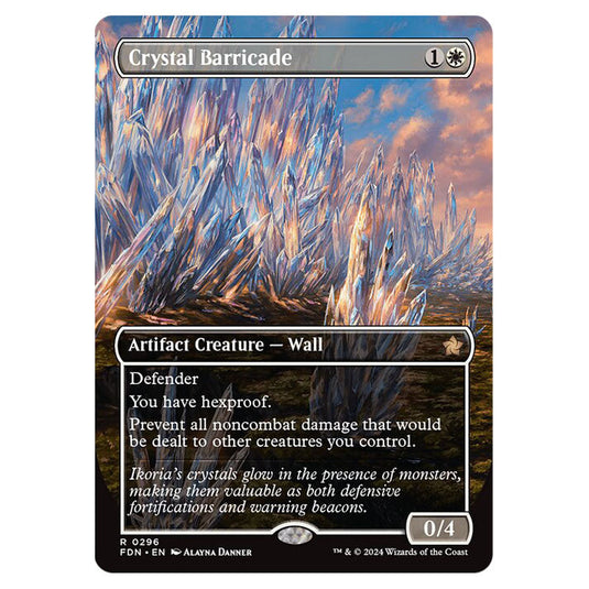 Crystal Barricade 0296 card from the Magic The Gathering set Foundations