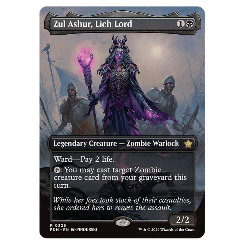 Magic The Gathering - Foundations - Zul Ashur, Lich Lord (Borderless C Magic The Gathering - Foundations - Zul Ashur, Lich Lord (Borderless C