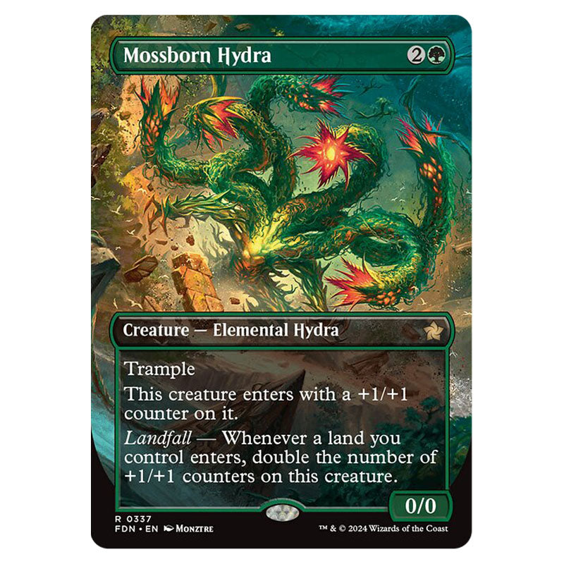 Magic The Gathering - Foundations - Mossborn Hydra (Borderless Card) -