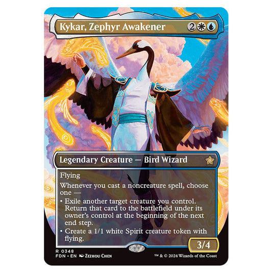 Kykar, Zephyr Awakener 0348 card from the Magic The Gathering set Foundations
