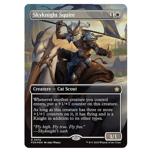 Skyknight Squire 0370 card from the Magic The Gathering set Foundations