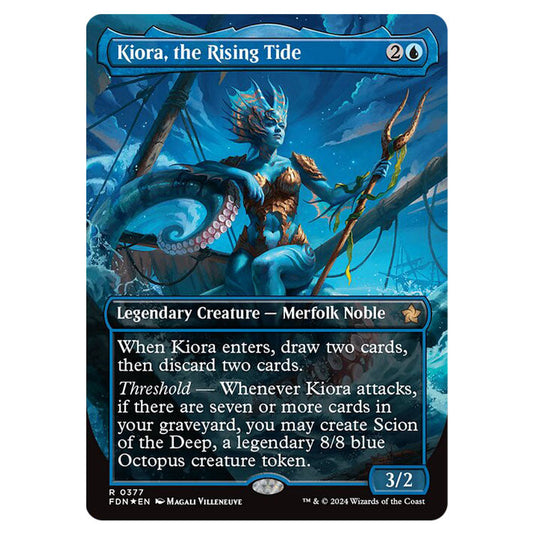 Kiora, the Rising Tide 0377 card from the Magic The Gathering set Foundations