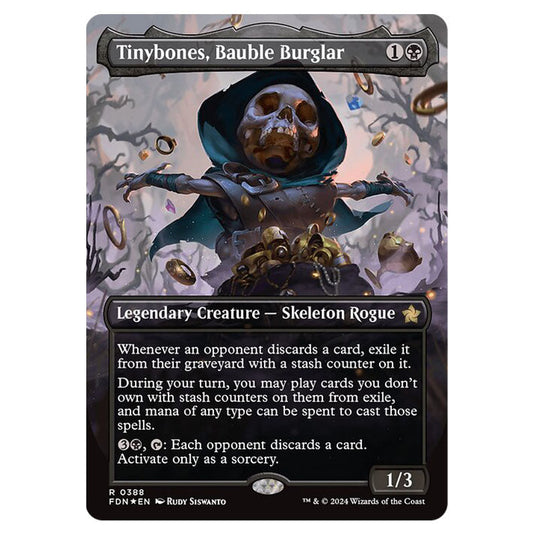 Tinybones, Bauble Burglar 0388 card from the Magic The Gathering set Foundations