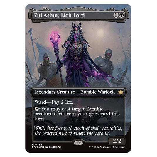 Zul Ashur, Lich Lord 0389 card from the Magic The Gathering set Foundations