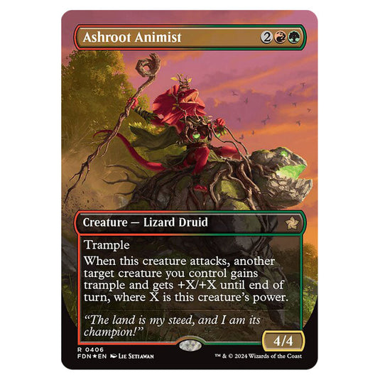 Ashroot Animist 0406 card from the Magic The Gathering set Foundations