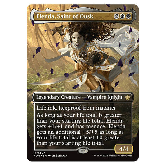 Elenda, Saint of Dusk 0407 card from the Magic The Gathering set Foundations