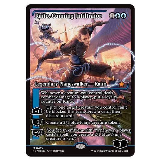Kaito, Cunning Infiltrator 0424 card from the Magic The Gathering set Foundations