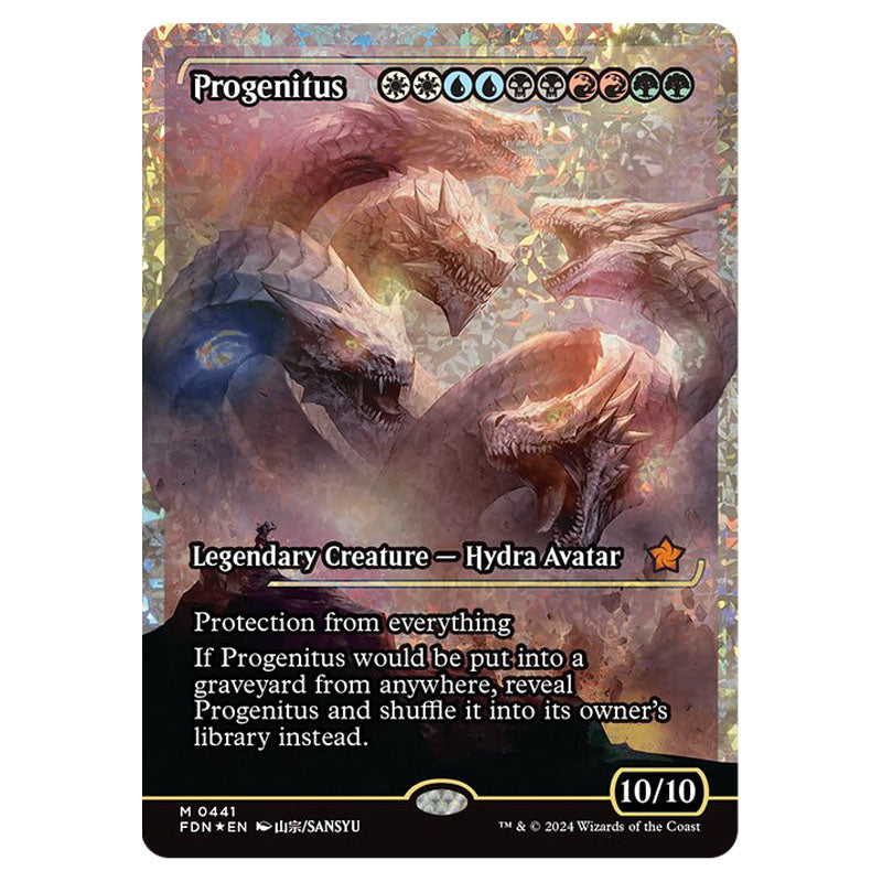 Single Magic Card Magic: The Gathering Card  Progenitus (FOIL, Mythic  Rare) From Foundations Set [NM]