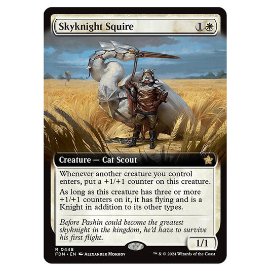 Skyknight Squire 0448 card from the Magic The Gathering set Foundations