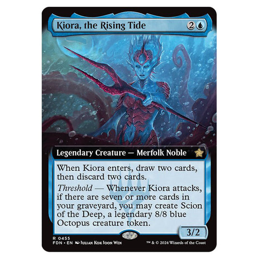Kiora, the Rising Tide 0455 card from the Magic The Gathering set Foundations