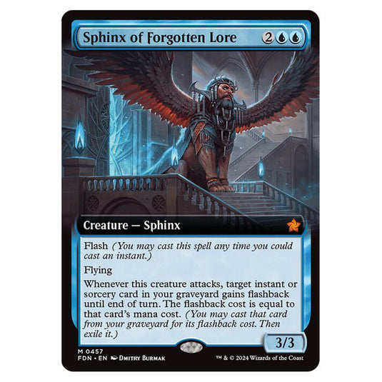 Sphinx of Forgotten Lore 0457 card from the Magic The Gathering set Foundations