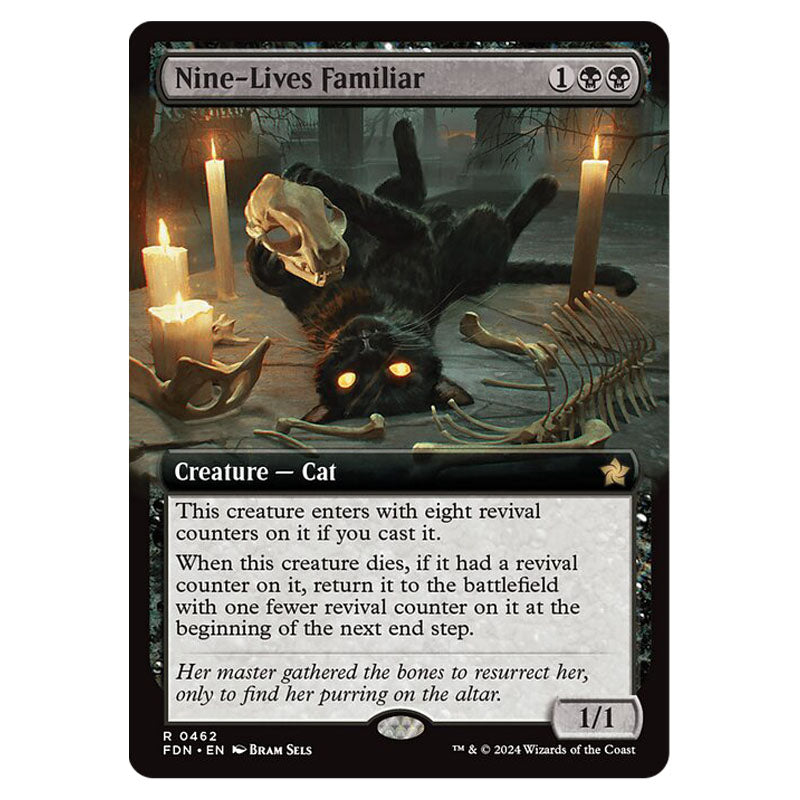 Magic The Gathering - Foundations - Nine-Lives Familiar (Extended Art)