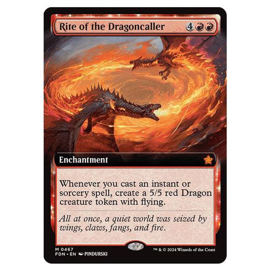 Rite of the Dragoncaller 0467 card from the Magic The Gathering set Foundations