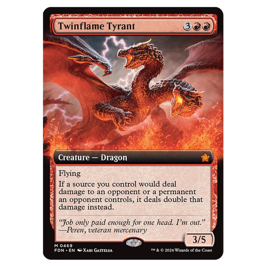 Twinflame Tyrant 0469 card from the Magic The Gathering set Foundations