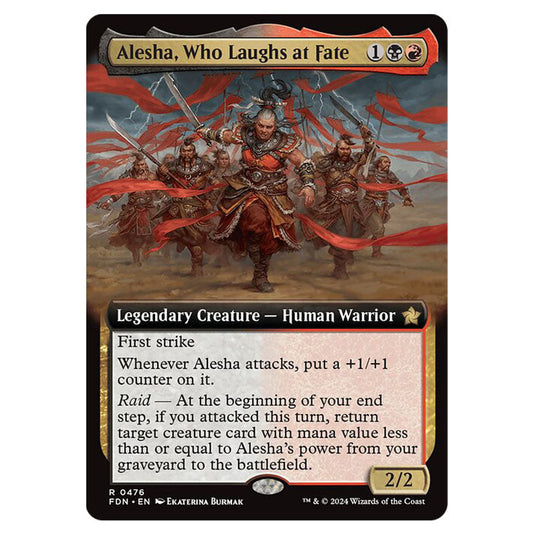 Alesha, Who Laughs at Fate 0476 card from the Magic The Gathering set Foundations