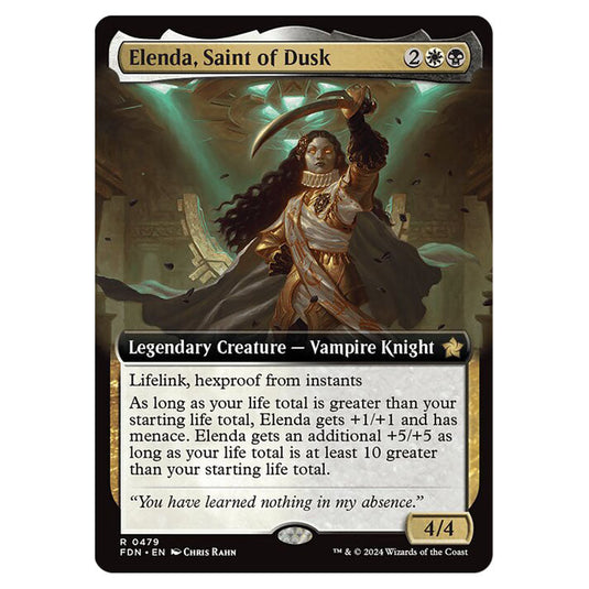 Elenda, Saint of Dusk 0479 card from the Magic The Gathering set Foundations