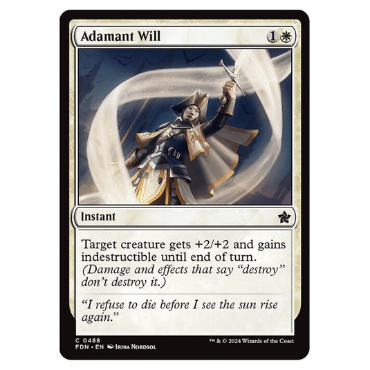 Adamant Will 0488 card from the Magic The Gathering set Foundations