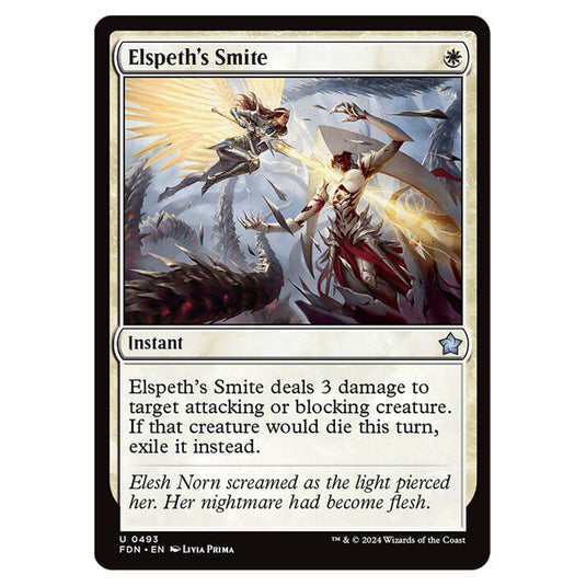 Elspeth's Smite 0493 card from the Magic The Gathering set Foundations