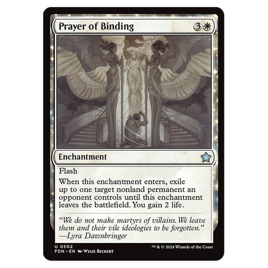 Prayer of Binding 0502 card from the Magic The Gathering set Foundations