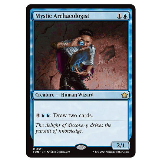 Mystic Archaeologist 0511 card from the Magic The Gathering set Foundations