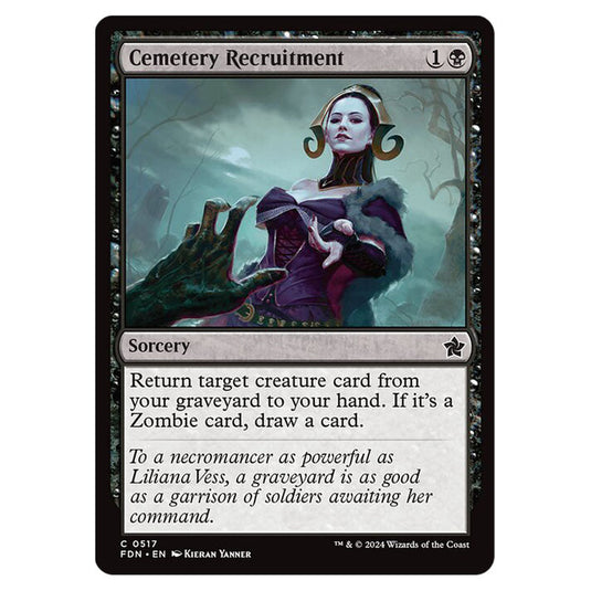 Cemetery Recruitment 0517 card from the Magic The Gathering set Foundations