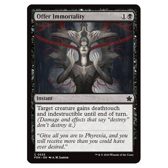 Offer Immortality 0525 card from the Magic The Gathering set Foundations