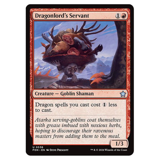 Dragonlord's Servant 0536 card from the Magic The Gathering set Foundations