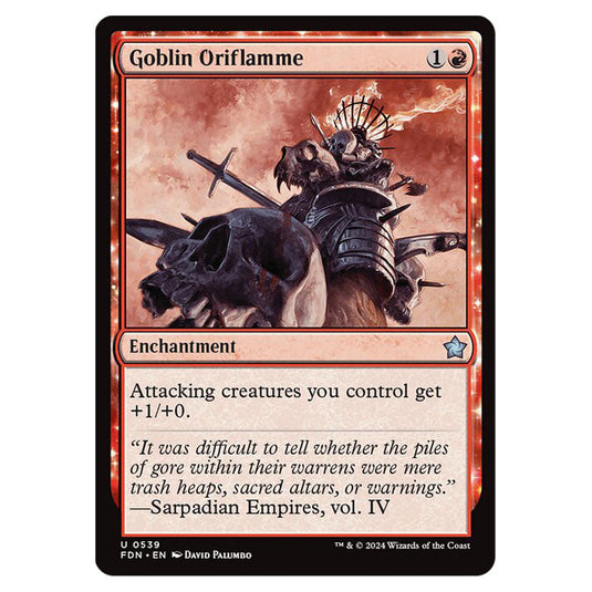 Goblin Oriflamme 0539 card from the Magic The Gathering set Foundations