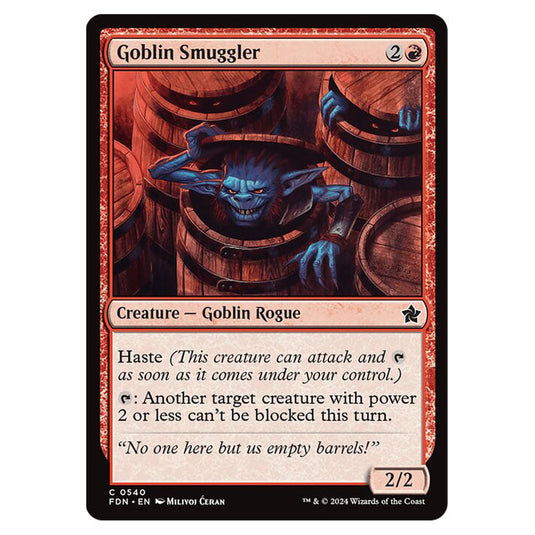 Goblin Smuggler 0540 card from the Magic The Gathering set Foundations