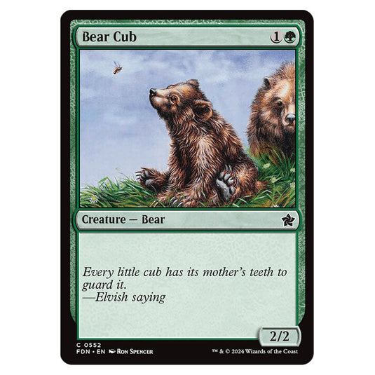 Bear Cub 0552 card from the Magic The Gathering set Foundations
