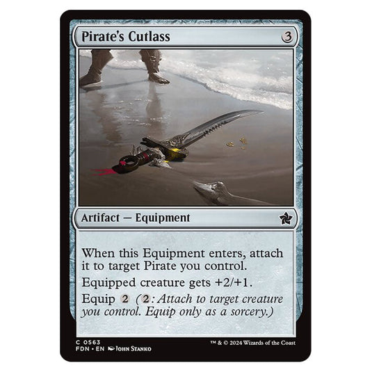 Pirate's Cutlass 0563 card from the Magic The Gathering set Foundations