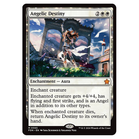 Angelic Destiny 0565 card from the Magic The Gathering set Foundations
