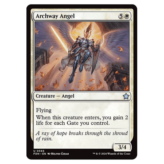 Archway Angel 0566 card from the Magic The Gathering set Foundations