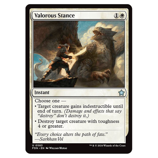 Valorous Stance 0583 card from the Magic The Gathering set Foundations