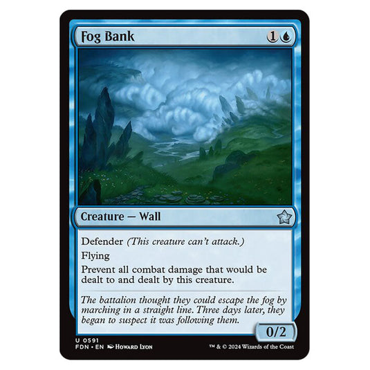 Fog Bank 0591 card from the Magic The Gathering set Foundations