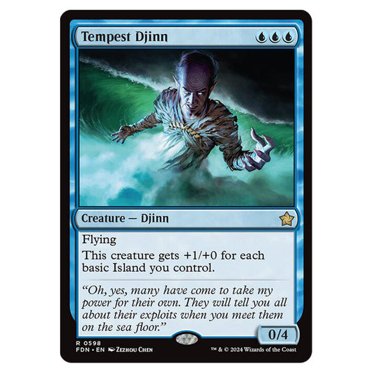 Tempest Djinn 0598 card from the Magic The Gathering set Foundations