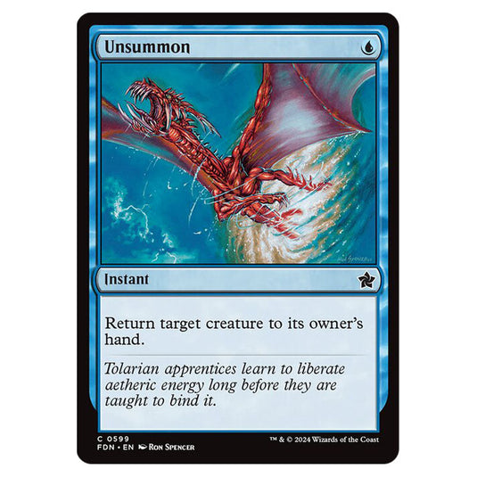 Unsummon 0599 card from the Magic The Gathering set Foundations