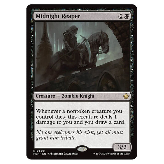 Midnight Reaper 0609 card from the Magic The Gathering set Foundations