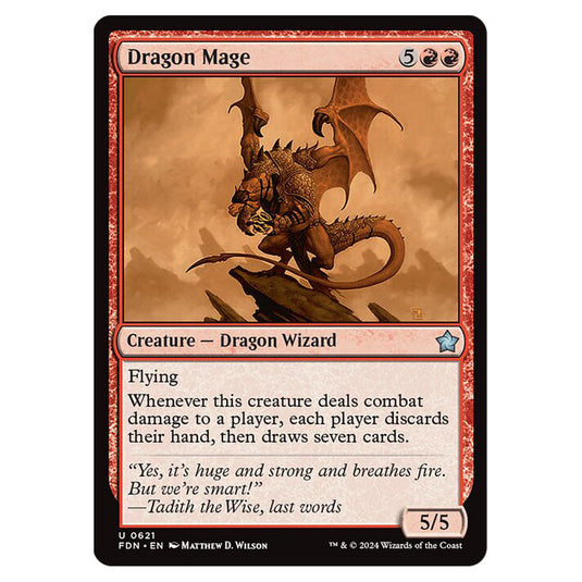 Dragon Mage 0621 card from the Magic The Gathering set Foundations