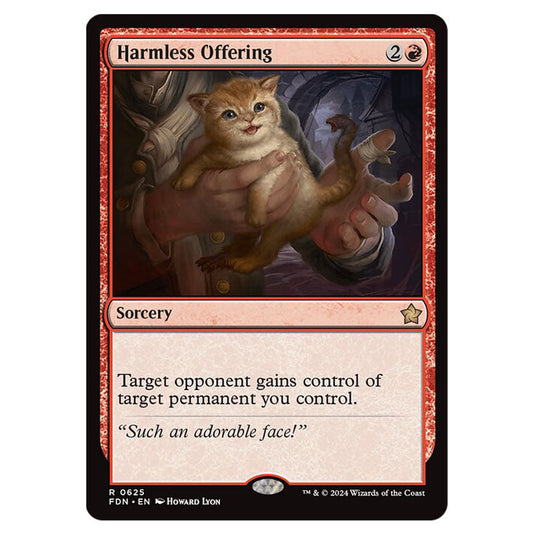 Harmless Offering 0625 card from the Magic The Gathering set Foundations