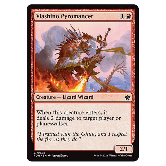 Viashino Pyromancer 0634 card from the Magic The Gathering set Foundations