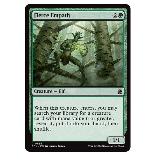 Fierce Empath 0636 card from the Magic The Gathering set Foundations