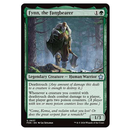 Fynn, the Fangbearer 0637 card from the Magic The Gathering set Foundations