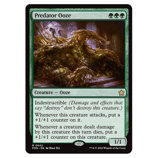 Predator Ooze 0642 card from the Magic The Gathering set Foundations