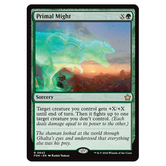 Primal Might 0643 card from the Magic The Gathering set Foundations